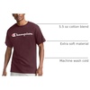 image:imageChampion Mens Classic Script Graphic Short Sleeve TShirt Standard Fit Tonal Logo Available in Regular and Big amp TallMaroon  Classic Script Logo