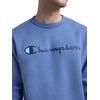 image:imageChampion Mens Crewneck Fleece Sweatshirt Standard Fit Midweight Script Logo Available in Regular and Big amp TallCoastal Fjord  Classic Script Logo