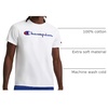 image:imageChampion Mens Graphic Short Sleeve TShirt Standard Fit Classic Script Logo Midweight 100 CottonBright White