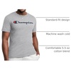 image:imageChampion Mens Graphic Short Sleeve TShirt Standard Fit Classic Script Logo Midweight 100 CottonPlatinum Silver Heather