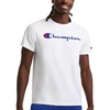 image:imageChampion Mens Graphic Short Sleeve TShirt Standard Fit Classic Script Logo Midweight 100 CottonBright White  Classic Script Logo