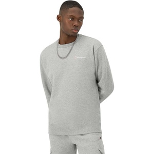 image:imageChampion Mens Crewneck Fleece Sweatshirt Standard Fit Midweight Script Logo Available in Regular and Big amp TallOxford Gray Small  Small Script Logo