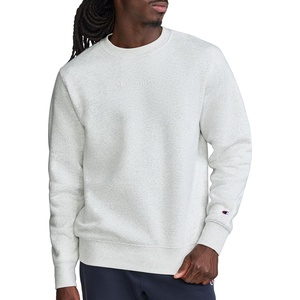 image:imageChampion Mens Crewneck Fleece Sweatshirt Standard Fit Midweight Script Logo Available in Regular and Big amp TallPlatinum Silver Heather
