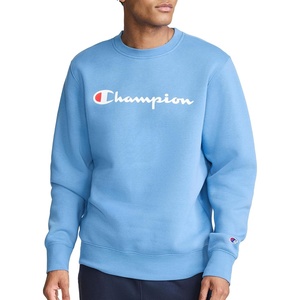 image:imageChampion Mens Crewneck Fleece Sweatshirt Standard Fit Midweight Script Logo Available in Regular and Big amp TallRiviera
