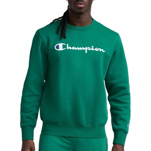 image:imageChampion Mens Crewneck Fleece Sweatshirt Standard Fit Midweight Script Logo Available in Regular and Big amp TallVerdant Green  Classic Script Logo