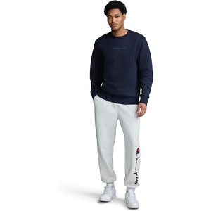 image:imageChampion Mens Graphic Fleece Joggers Sweatpants Standard Fit Midweight Fleece Classic Script LogoPlatinum Silver Heather