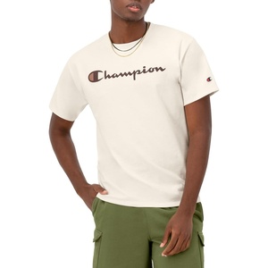 image:imageChampion Mens Graphic Short Sleeve TShirt Standard Fit Classic Script Logo Midweight 100 CottonNatural