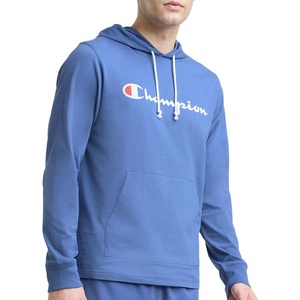 image:imageChampion Mens Long Sleeve Tshirt Hoodie Retired ColorsCoastal Fjord  Classic Script Logo