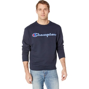image:imageChampion Mens Mens Crewneck Fleece Sweatshirt Standard Fit Midweight C Logo Available in Regular and Big amp TallNavy