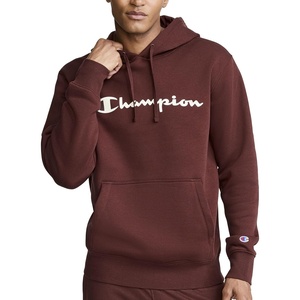image:imageChampion Mens Pullover Graphic Fleece Hoodie Standard Fit Midweight Fleece Classic Script LogoBitter Chocolate