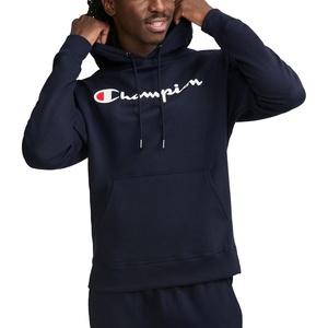 image:imageChampion Mens Pullover Graphic Fleece Hoodie Standard Fit Midweight Fleece Classic Script LogoDeep Navy