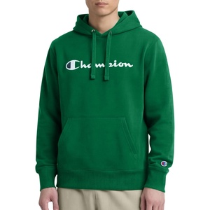 image:imageChampion Mens Pullover Graphic Fleece Hoodie Standard Fit Midweight Fleece Classic Script LogoVerdant Green