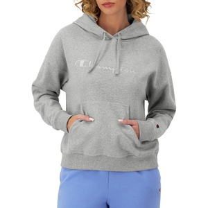 image:imageChampion Womens Pullover Fleece Hoodie Loose Fit Midweight Script Logo Available in Regular and PlusOxford Gray  Embroidered Script Logo