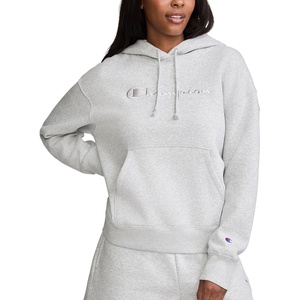 image:imageChampion Womens Pullover Fleece Hoodie Loose Fit Midweight Script Logo Available in Regular and PlusOxford Gray Heather  Embroidered Script Logo