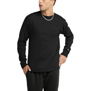 image:imageChampion Mens Classic Long Sleeve TShirt Standard Fit Script amp C Logo Available in Regular and Big amp TallBlack