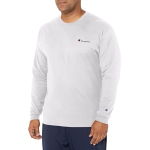 image:imageChampion Mens Long Sleeve Tshirt Classic Tshirt for Men Reg Or Big amp TallWhite Small Script