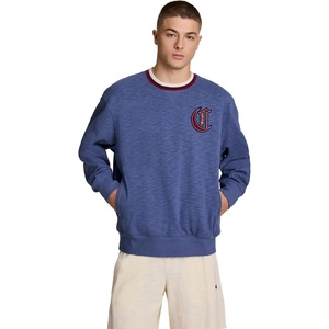 image:imageChampion Mens Modern Retro 100 Washed Cotton Crewneck Sweatshirt Standard FitCoastal Fjord