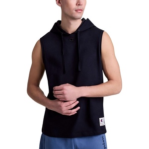 image:imageChampion Mens Sleeveless TShirt Hoodie Standard Fit LightweightDeep Navy  C Logo