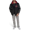image:imageChampion Mens Letterman Varsity Bomber Jacket With PatchesBlackRed With Hood