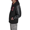 image:imageChampion Mens Letterman Varsity Bomber Jacket With PatchesBlackRed With Hood