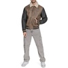 image:imageChampion Mens Letterman Varsity Bomber Jacket With PatchesBrown Faux Shearling