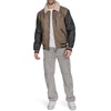 image:imageChampion Mens Letterman Varsity Bomber Jacket With PatchesBrown Faux Shearling