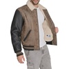 image:imageChampion Mens Letterman Varsity Bomber Jacket With PatchesBrown Faux Shearling