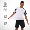 image:imageChampion Mens Short Sleeve Rash Guard UPF 50 Quick Dry Swim Shirt  UPF 50 Sun Protection QuickDry Fabric Athletic Snug Fit Durable StitchingWhite Multi