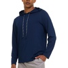 image:imageChampion Mens Sun Hoodie Long Sleeve UPF 50 Rash Guard Fishing Sun Shirt  UPF 50 Sun Protection BuiltIn Hood QuickDry Fabric Lightweight Active Fishing SwimmingNavy