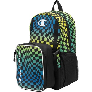 image:imageChampion Mode 2Piece Backpack and Insulated Lunch Box Combo Set with Laptop Compartment Padded Straps Water Bottle PocketMykonos BlueBlackSulfur Spring