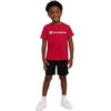 image:imageChampion Boys 2 Piece Short Sleeve Shirt and Mesh Shorts SetsSignature Lychee Red