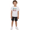 image:imageChampion Boys 2 Piece Short Sleeve Shirt and Mesh Shorts SetsSignature White