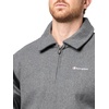 image:imageChampion Mens Letterman Varsity Bomber Zipper Closure Jacket With Faux Leather SleevesHeather Grey  Black