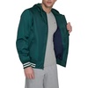 image:imageChampion Mens Lightweight Varsity Jacket With Jersey HoodRain Forest