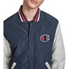 image:imageChampion Mens Retro Diamond Quilted Bomber Varsity JacketNavyWhite