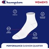 image:imageChampion Womens Cushioned Quarter Socks 6Pack  MoistureWicking Athletic Ankle Socks with Arch Support Sizes 59Bright White