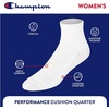 image:imageChampion Womens Cushioned Quarter Socks 6Pack  MoistureWicking Athletic Ankle Socks with Arch Support Sizes 59WhiteGrey Logo