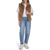 image:imageChampion Womens Faux Fur Stand Collar VestCognac