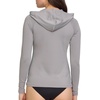 image:imageChampion Womens Hooded Rash Guard Long Sleeve Sun Hoodie UPF 50 Shirt  BuiltIn Hood UPF 50 Sun Protection QuickDry Fabric Athletic Fit AllSeason Wear Swim Shirt Active Sun HoodieGrey