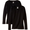 image:imageDuofold Womens Thermal Wicking CrewBlack  2 Pack