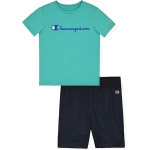 image:imageChampion Boys 2 Piece Short Sleeve Shirt and Mesh Shorts SetsSignature Oasis Green