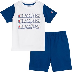 image:imageChampion Boys 2 Piece Short Sleeve Shirt and Mesh Shorts SetsSurf Blue