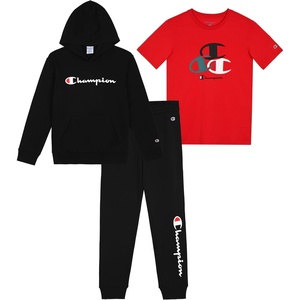 image:imageChampion Boys 3 Piece Boys Jogger SetBlackred