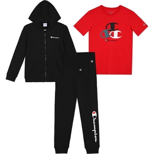 image:imageChampion Boys 3 Piece Boys Jogger SetBlackred Zip