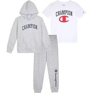image:imageChampion Boys 3 Piece Boys Jogger SetGrey Heatherwhite