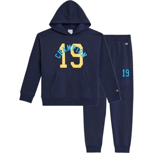 image:imageChampion Boys Jogger Set Fleece Hoodie and Sweatpants Tracksuit  Soft Fleece Graphic Pullover Hoodie and Sweatpants Jogger SetNavy Blazer