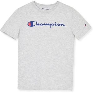 image:imageChampion Boys TShirt Short Sleeve Logo Tee Shirt for BoysGrey Logo