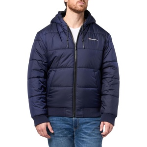 image:imageChampion Mens Reversible Puffer Jacket with Drawstring HoodNavyCharcoal