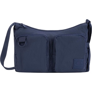 image:imageChampion Quartz Small Messenger Bag in Crinkle Nylon with Adjustable Strap Water Bottle Pocket for Work Travel CommuteBlue Ink
