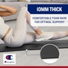 image:imageChampion 10mm Exercise Mat Cushioned NonSlip Workout Mat with Textured Base for Yoga Pilates Stretching amp FloorBased Training Lightweight NBR Material Includes CarryOn StrapGrey